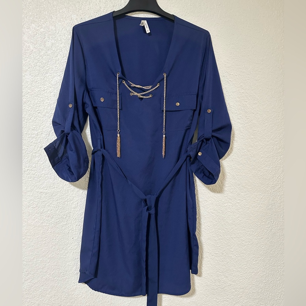 Live 4 Truth Royal Blue Long Sleeve Dress